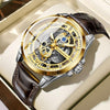 Gold - Silver - Brown  Leather