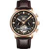 Black - Rose Gold - Brown Leather