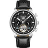 Black - Silver Leather