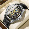 Black - Silver  Leather