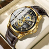 Black - Gold - Brown  Leather